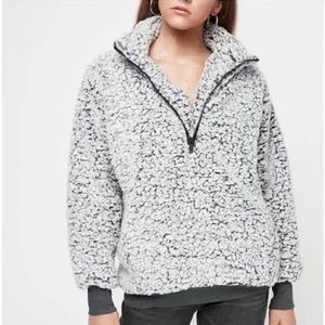 Express OneEleven Sherpa Oversized Quarter Zip